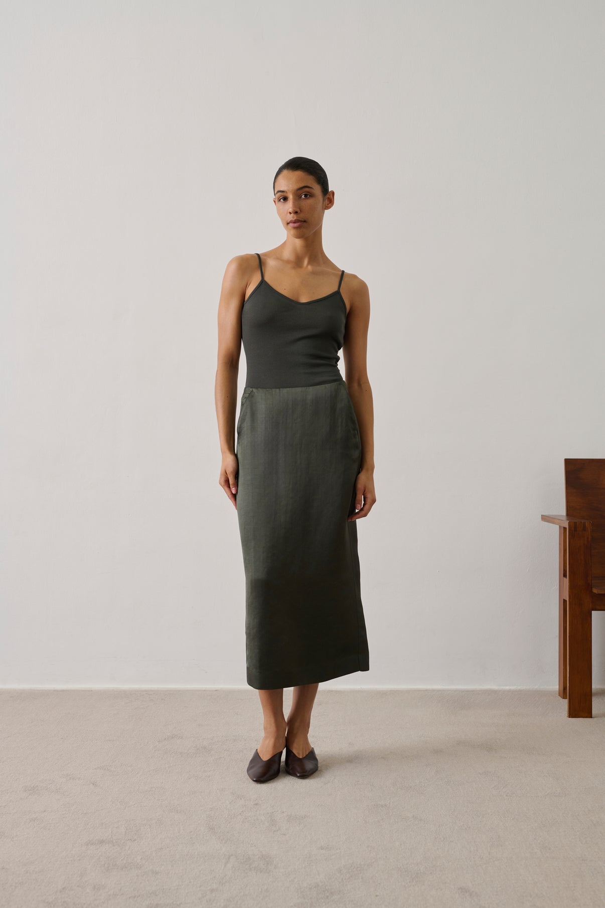 Jupe Helia - Vert Foncé - Femme vue 1