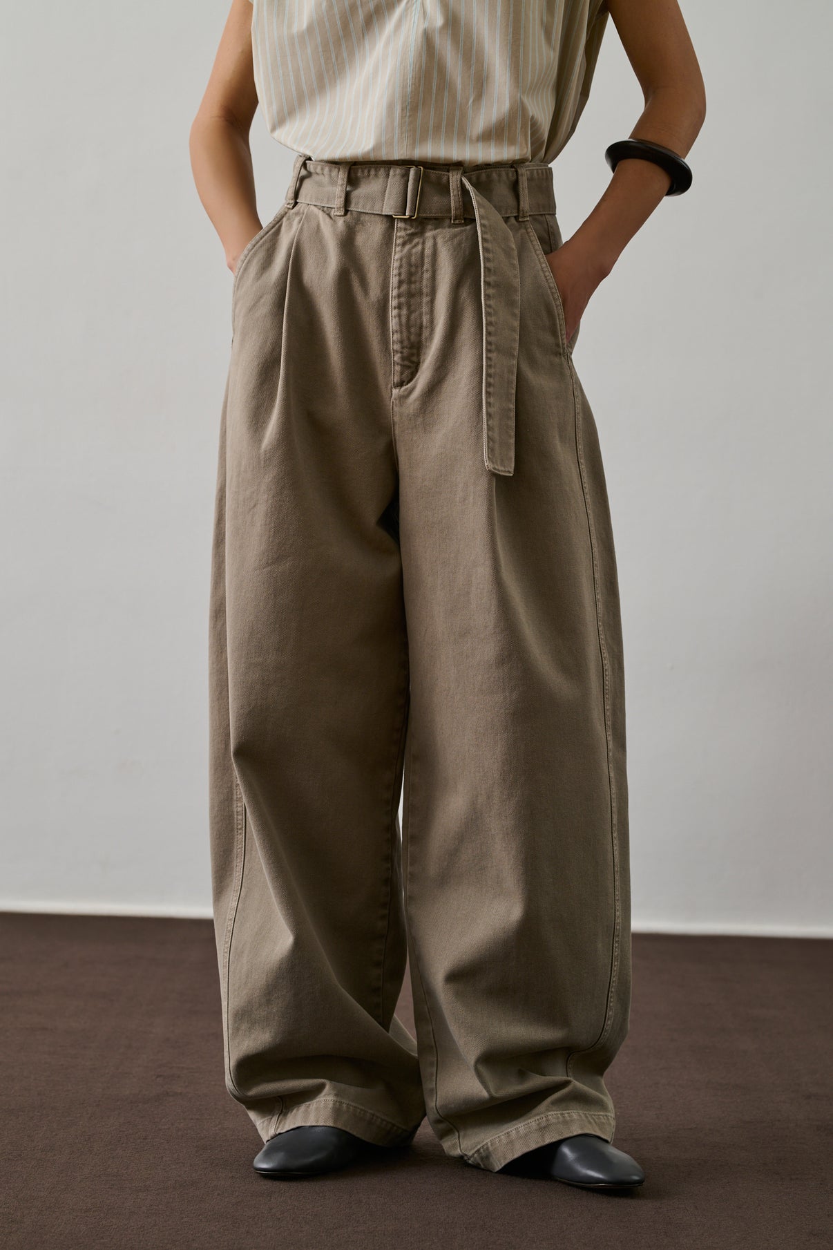 Jean Gaby - Gris/Beige - Coton - Femme vue 2