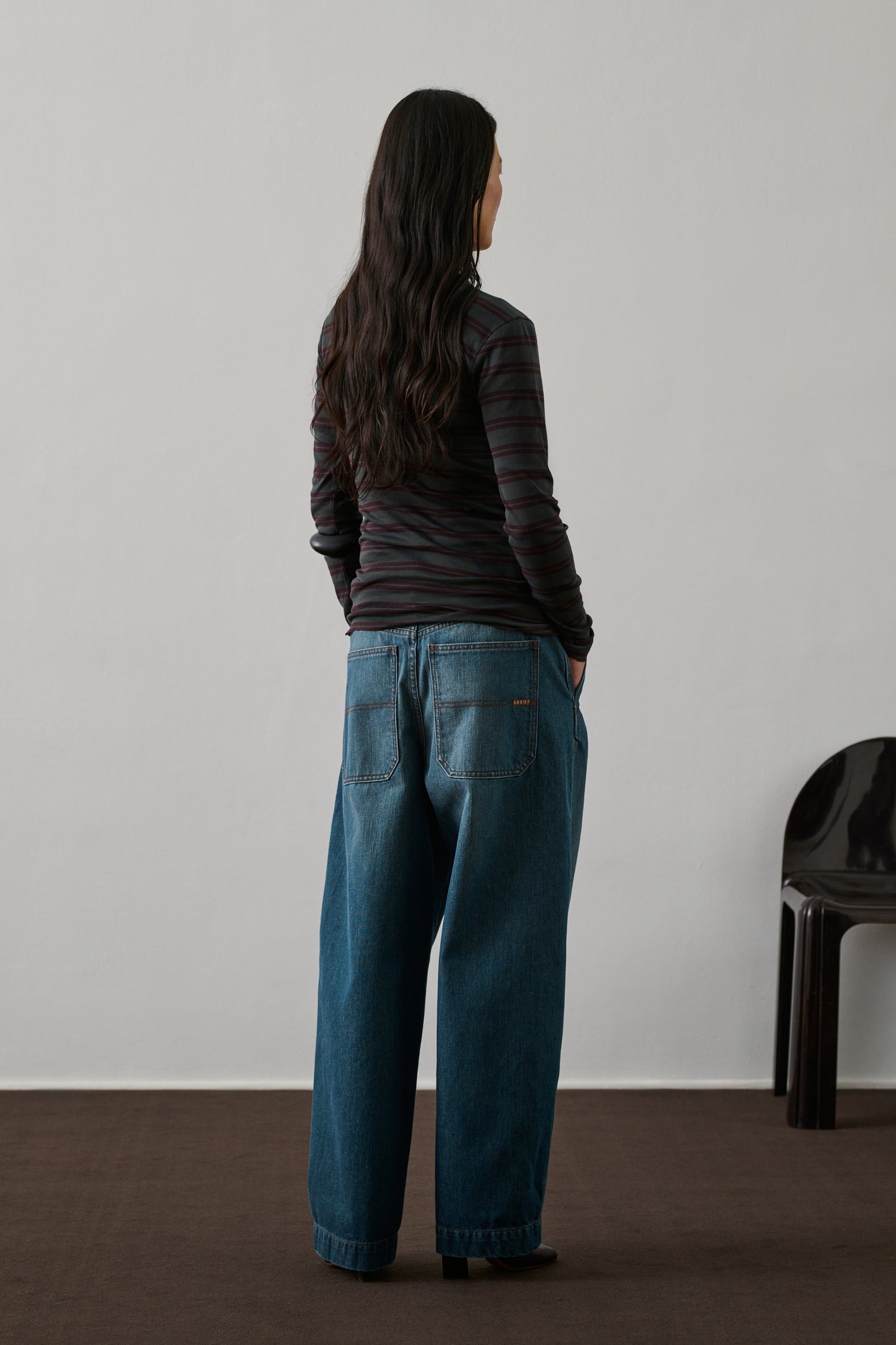 Tee-Shirt Gaelle - Aubergine/Anthracite - Coton - Femme