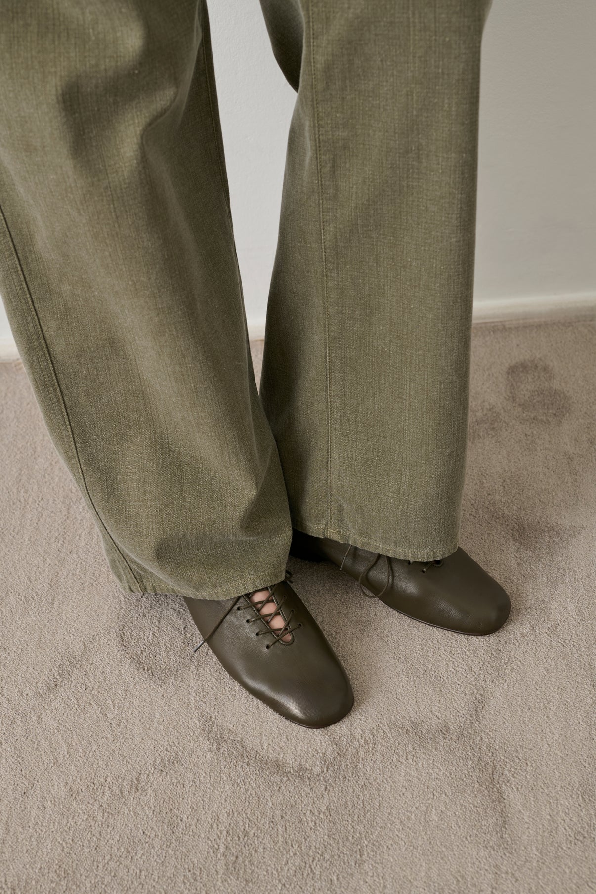 Ballerines Orso - Terre D'Ombre - Cuir - Femme vue 2