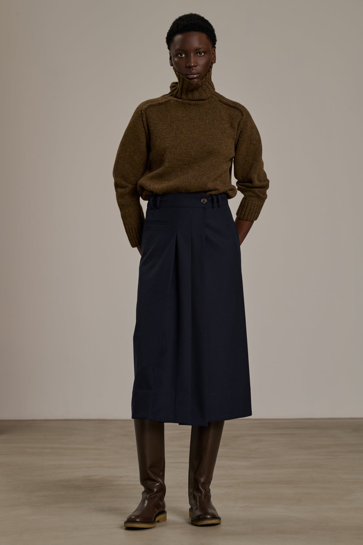 Pull Windy - Marron Chiné - Femme vue 1