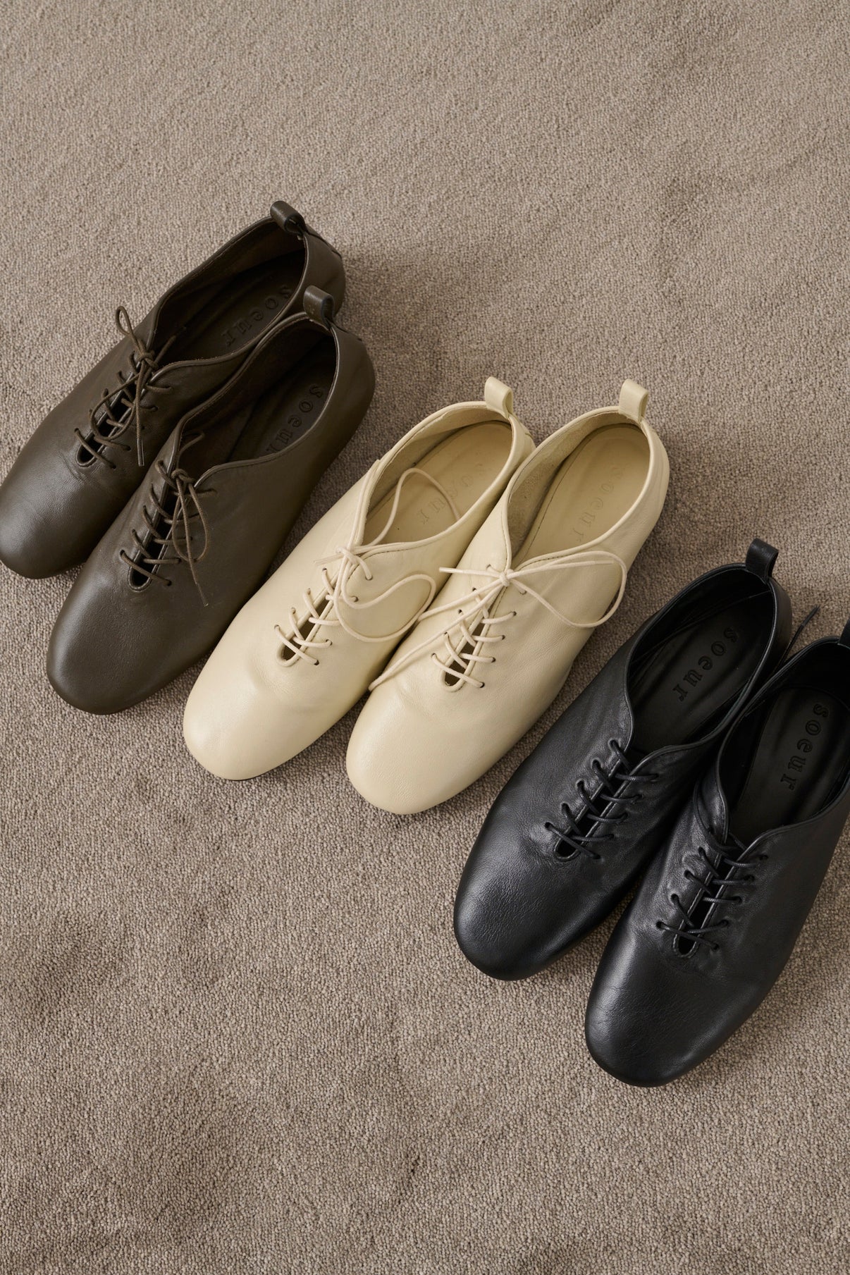 Ballerines Orso - Ivoire - Cuir - Femme vue 7